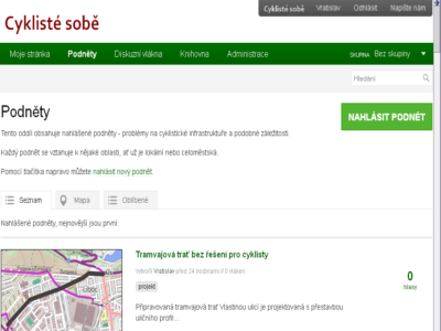 Cyklisté sobě (8): Nový web ve zkušebním provozu