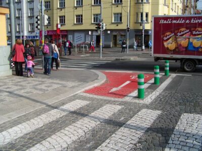 Jeseniova, nová cykloobousměrka