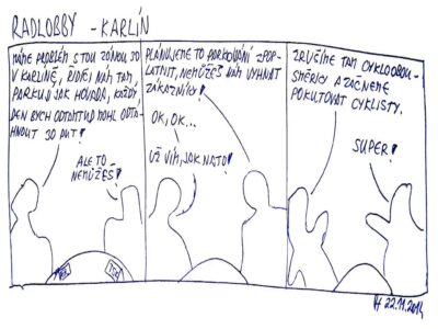 Komiks: Hrozba cykloobousměrkám