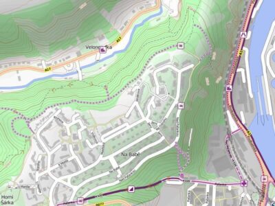 Cyklomapa v Praze s&nbsp;přesným výškopisem