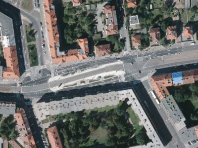 Pražská cykloopatření ze vzduchu