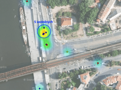 Nehody cyklistů v Praze za posledních deset let