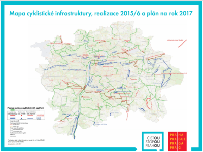 Praha zveřejnila mapu cykloakcí k realizaci v roce 2017