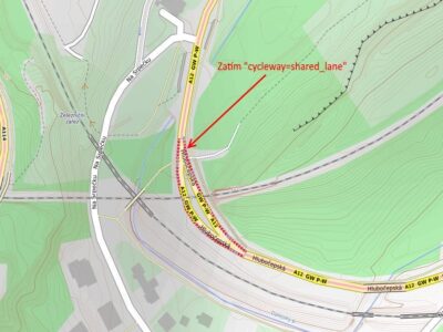 Specifika cykloopatření v&nbsp;OpenStreetMap