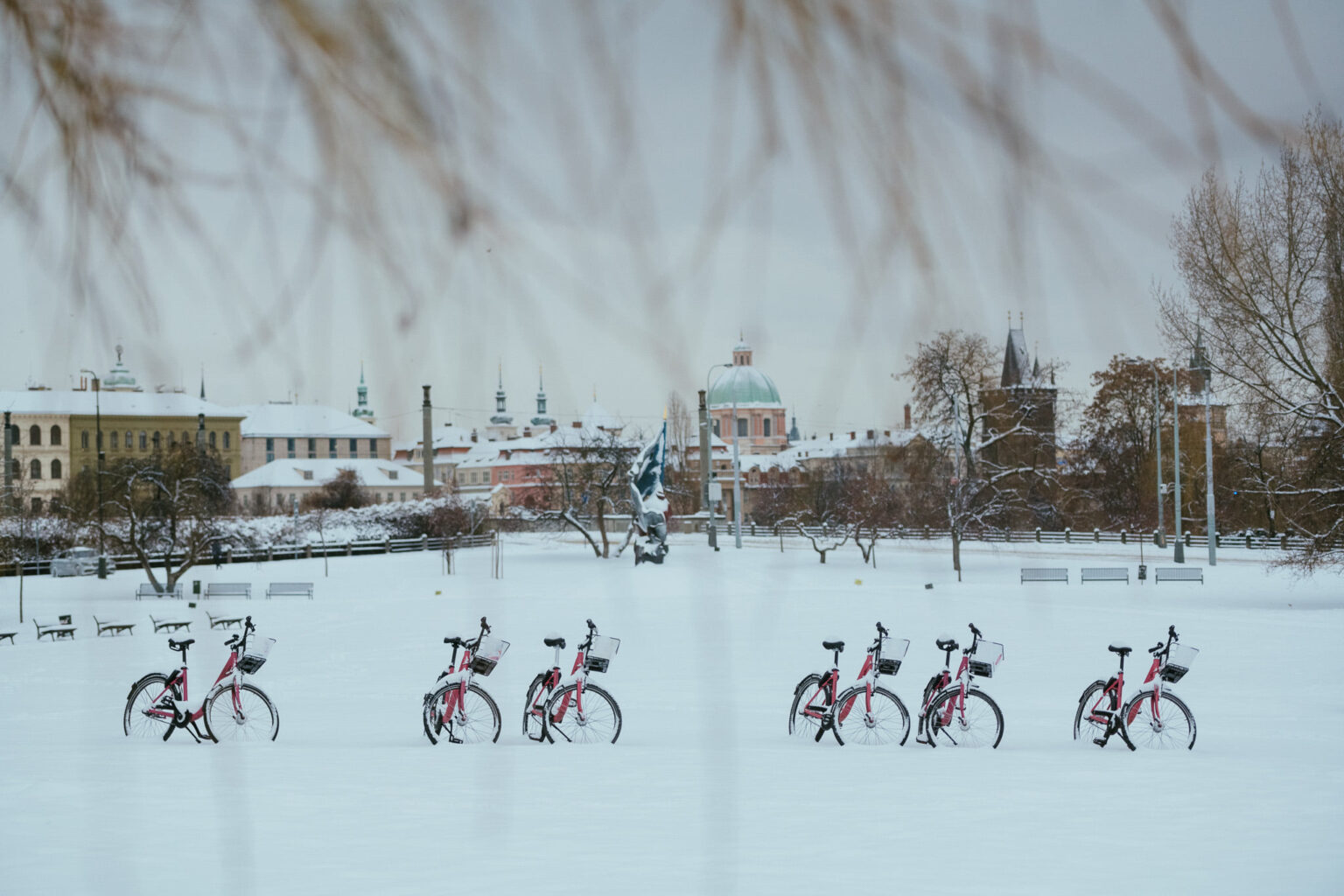 V zimě funguje nadále i bikesharing Zdroj: Jan Hromádko