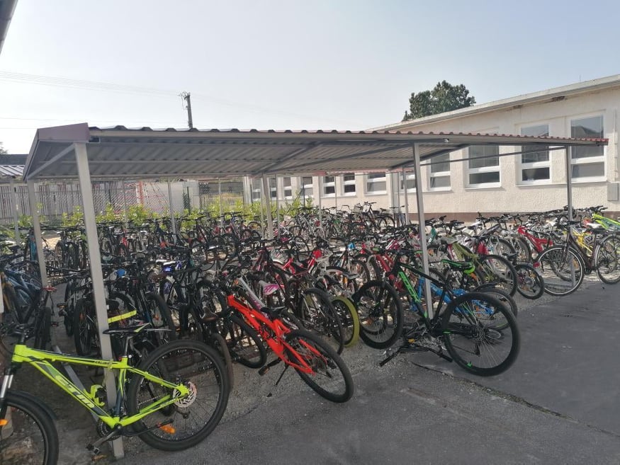 Národní plán obnovy rozhodne o tom, zda lidé přesednou na kolo. Na fotce slovenská ZŠ Borský Mikuláš Zdroj: Cyklokoalicía