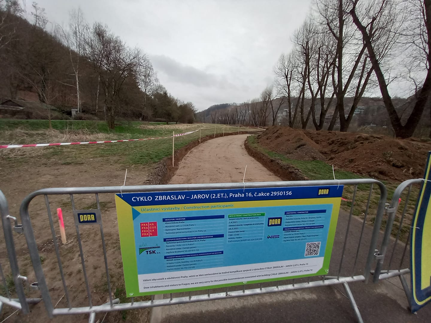 Výstavba chybějícího úseky cyklostezky na pravobřežní trase A2 Zdroj: Alena Doupalová