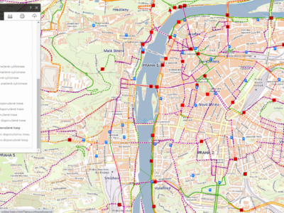 Pražský geoportál aktualizoval mapu cyklistické infrastruktury