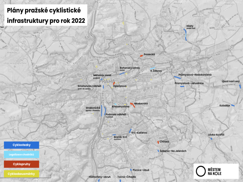 Přehledně: nové pražské cyklostezky a cyklopruhy pro rok 2022