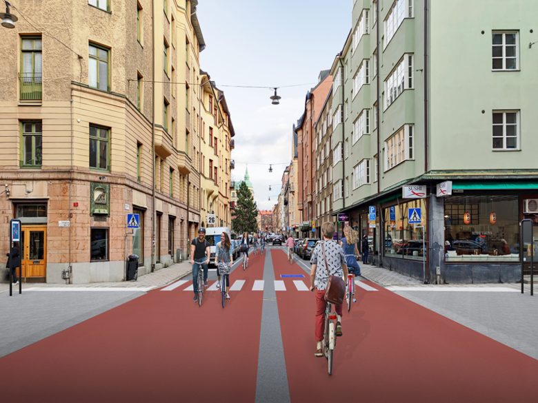 Stockholm letos otevře svou první cykloulici
