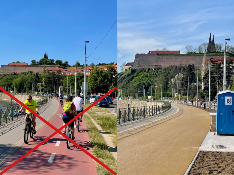 Opinion: Prague „modernized“ the cycle path in Podolí
