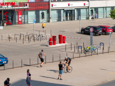 Slavia Prague has added bicycle racks in front of their stadium