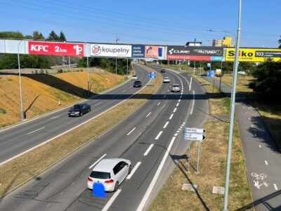 In Prague, on Chlumecká Street, a cycle lane has been marked