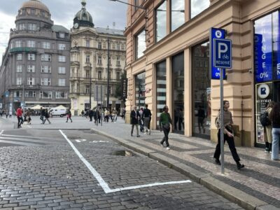 Prague 1 marks additional parking spaces for bicycles and scooters