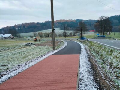 A cycling path has connected Štíty (Moravia) with the village of Březná