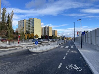 A new tram to Dědina: Cycling infrastructure