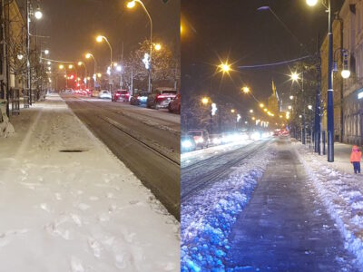 Winter is here: People take matters into their own hands, sweeping the cycle paths