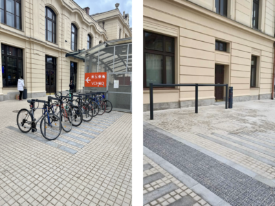 The Budějovice railway station is missing bike racks after reconstruction. Minister promises additions