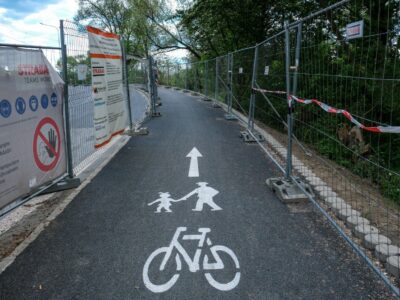 A new cycle path has connected Stará Bělá and Polanka nad Odrou, while frequent road crossings remain