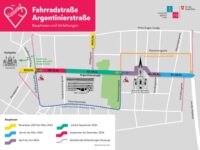 Plán rekonstrukce Argentinské ve Vídni. Zdroj: Radfahrer Wien