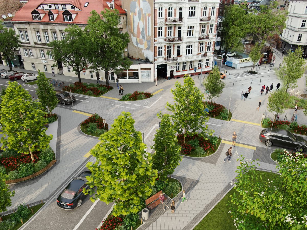 Plánovaná rekonstrukce křižovatky v centru Poznani.  Zdroj: Jacek Jaśkowiak