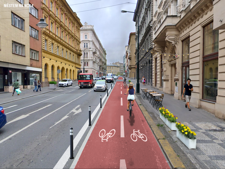 Praha vybuduje cyklostezku v&nbsp;Žitné ulici