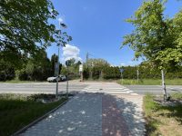 Nový přechodopřejezd na východním předpolí, s krátkým úsekem sdílené stezky. Zdroj: Jiří Motýl