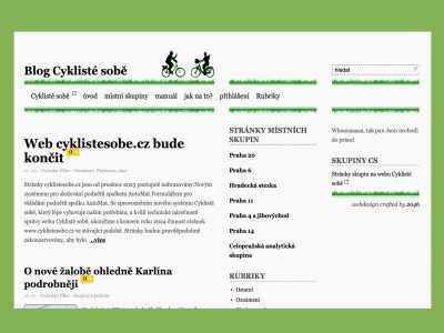 Rozloučení s blogem Cyklisté&nbsp;sobě