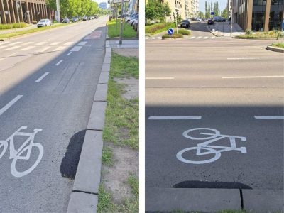 Guerilla na Rohanském nábřeží: nájezdy nahrazují léta chybějící cyklistický přejezd