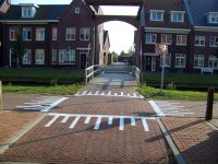 Kolmo na Stationssingel vede ze severu na jih ulice-zkratka jen pro pěší a cyklo Annie M.G. Schmidtpad. Zdroj: Václav Kříž