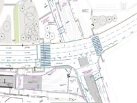 Výkres celé křižovatky po výstavby tramvajové trati. Zdroj: IPR