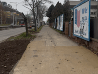 Konec rekonstruovaného úseku.