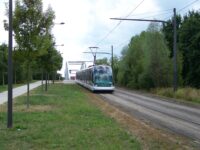Tramvaj právě projela přes most Pont Jost Haller. Zdroj: Václav Kříž