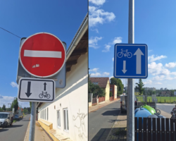 V Praze–Kunraticích vznikla nová cykloobousměrka ve Volarské ulici