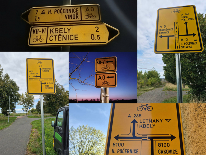 Nové směrové značení na severovýchodě Prahy: A0, A16, A43 a další