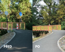 Na lávce přes Labe u Toušeně už cyklisté nemusí sesedat. Úřad značky použil bez důvodu