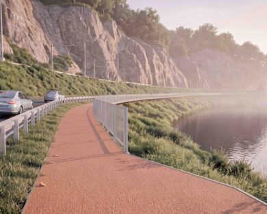 Z Prahy do Roztok po lávce nad Vltavou. Praha ukázala studii pokračování cyklostezky A1
